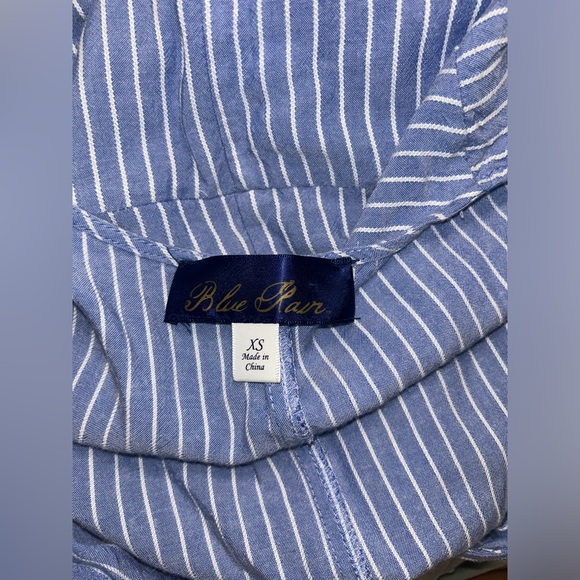 Blue Rair Striped Blouse - Picture 3 of 3